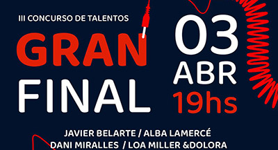 GRAN FINAL III CONCURSO DE TALENTOS MOMBASA GIN/MUSIC
MIÉRCOLES 3 de ABRIL. 19:30h.
