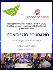 THE LOITTE BAND 
Concierto solidario a favor de la Fundación Esfera
SÁBADO 7 de MAYO. 21:30h. 