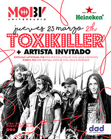 TOXIKILLER
+ Artista Invitado 
JUEVES 23 de MARZO. 21h.