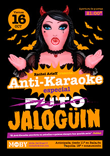 Rachel Arieff presenta
ANTI-KARAOKE
VIERNES 16 de OCTUBRE. 21h.
