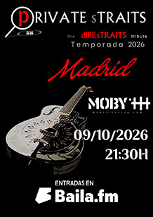 PRIVATE STRAITS
Dire Straits Tribute	
VIERNES 9 de OCTUBRE. 21h.